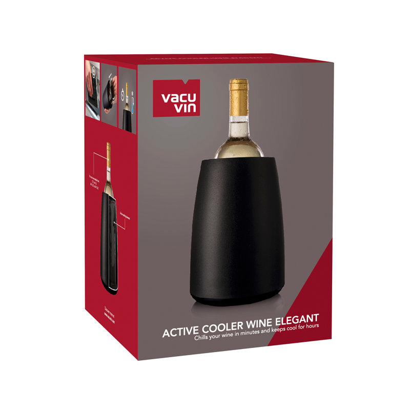 Elegant Wine Cooler Plastic Wine Bucket, Black