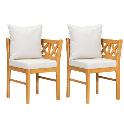 Ensemble de 2 chaises de coin de ferme modernes, dossiers en rotin tissés à la main, pieds fuselés en bois massif, source durable et durable