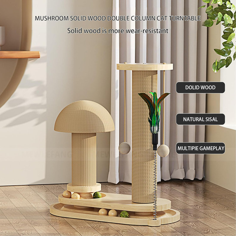 Grattoir pour chat en sisal avec jouets Teaser