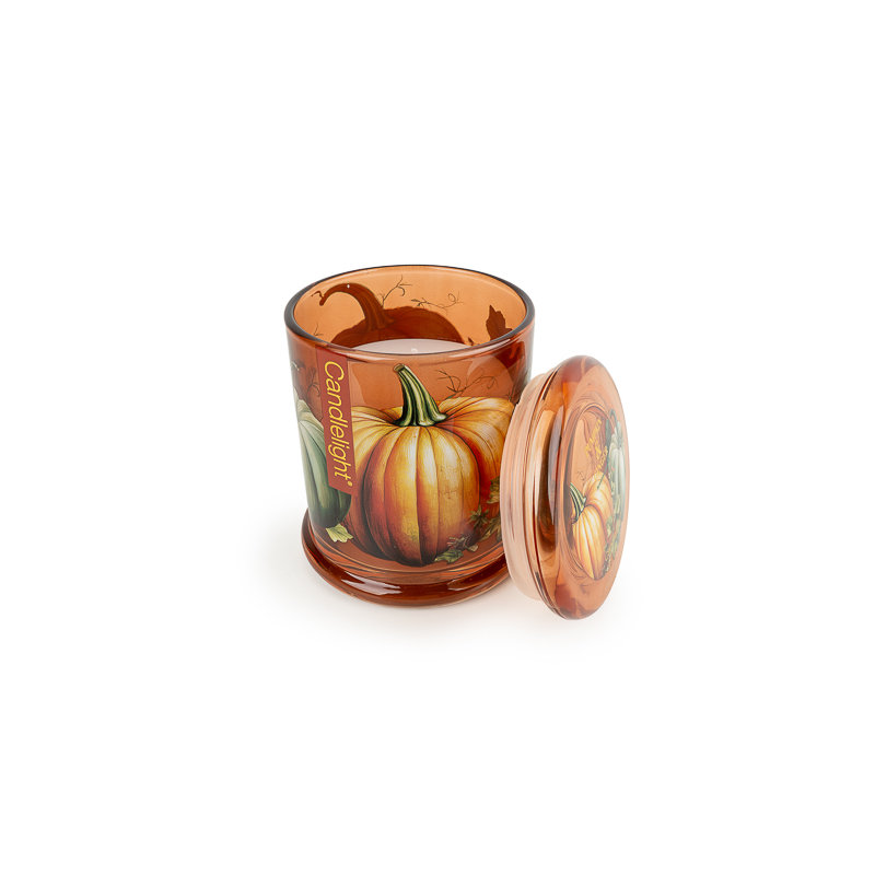 Scented Jar Candle with Glass Holder