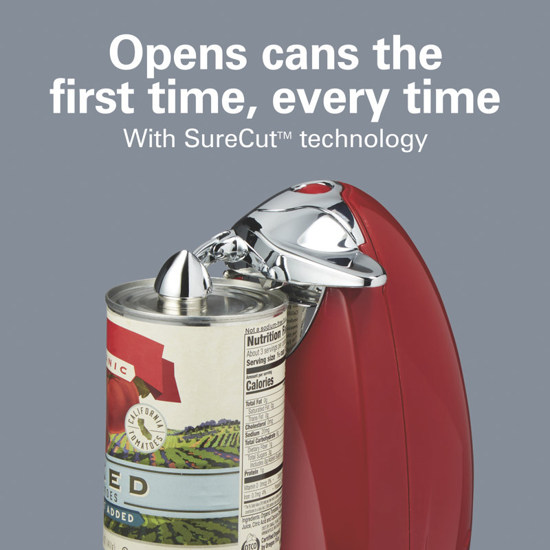 Red Chrome Extra-Tall Automatic Can Opener