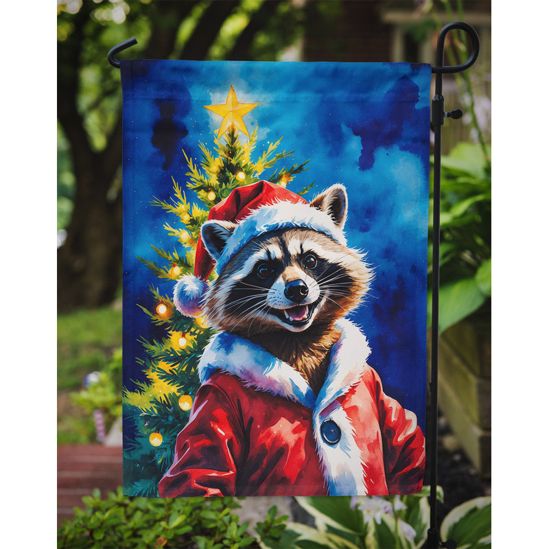Drapeau de jardin de Noël, Raton laveur