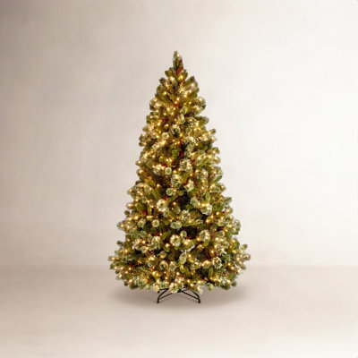 7.5' Pre-Lit Pine Christmas Tree