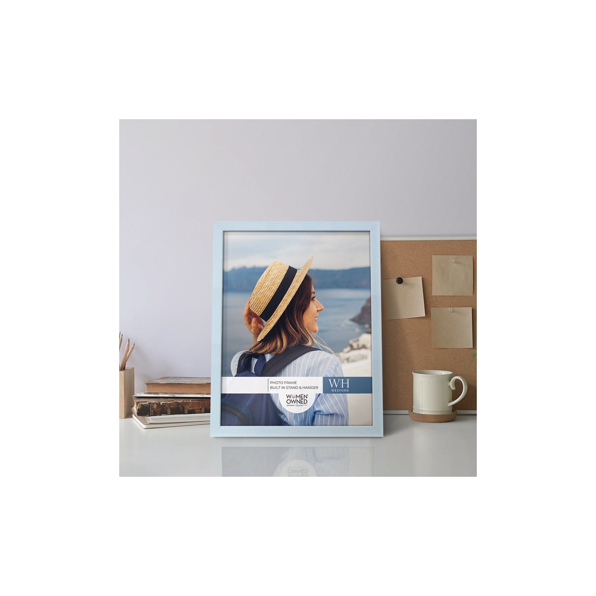 Apolline Wood Picture Frame, Baby Blue, 8" x 10"