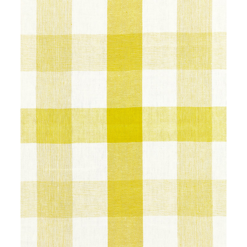 Tissu écossais en lin Chatham Westport, Citron