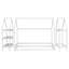 Lit en bois avec tablette de rangement et cintre (ensemble de chambre à coucher pour enfants)-1241655030