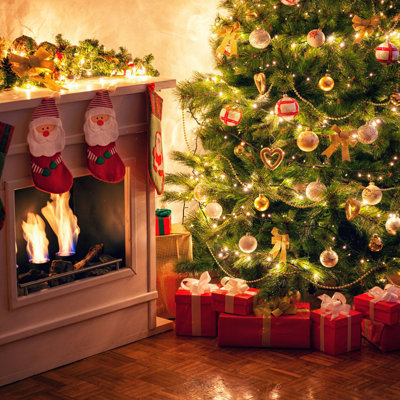 Guirlande de Noël de 330 pi avec 1000 DEL, télécommande, 8 modes d'éclairage, 8 niveaux de luminosité, minuterie et fonction de mémoire pour une décoration intérieure et extérieure des Fêtes