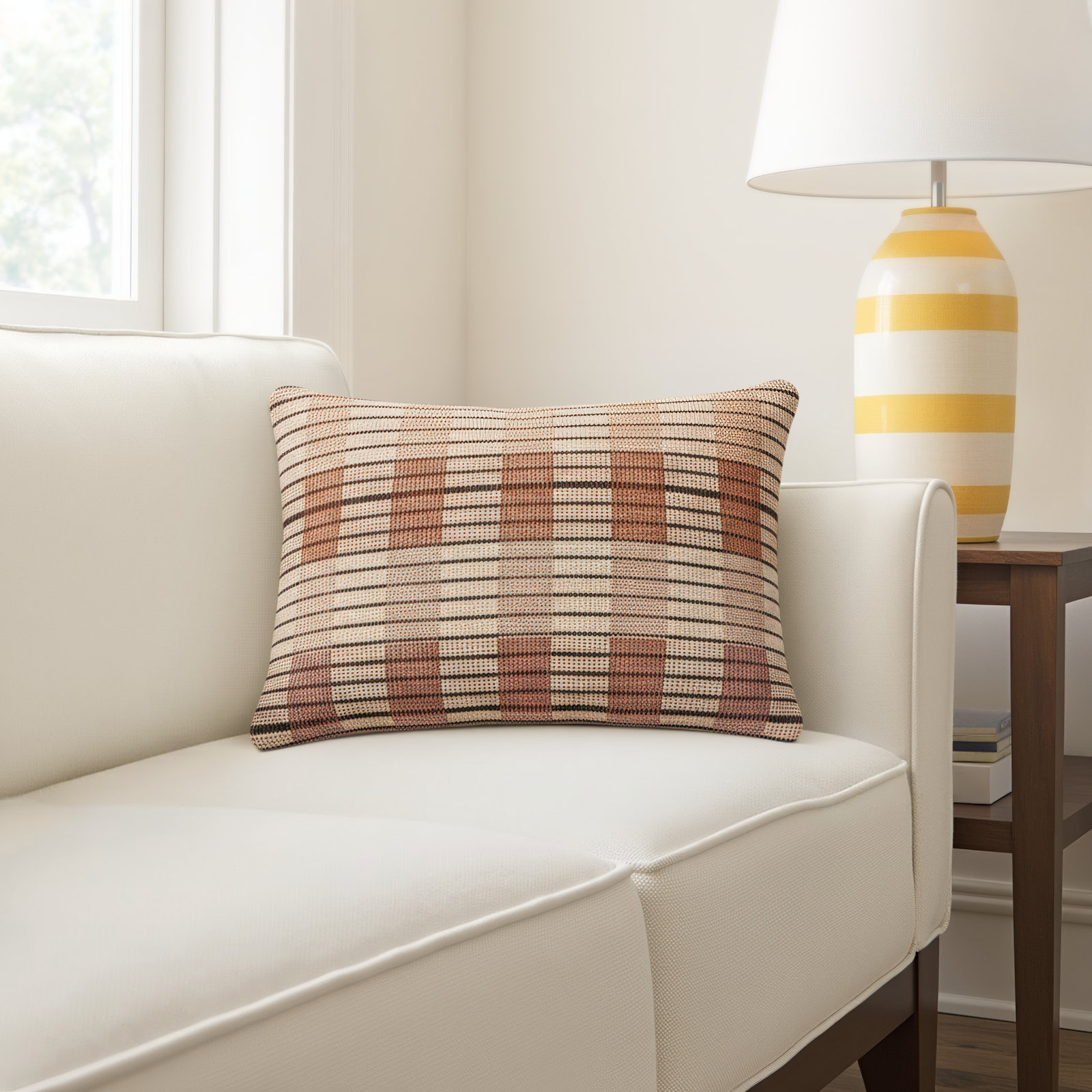 Onofre Striped Lumbar Throw Pillow, Pillow Cover Only - No Insert