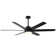 Matte Black Integrated Led 6 Speed Color Changing Indoor Ceiling Fan With Light And Remote