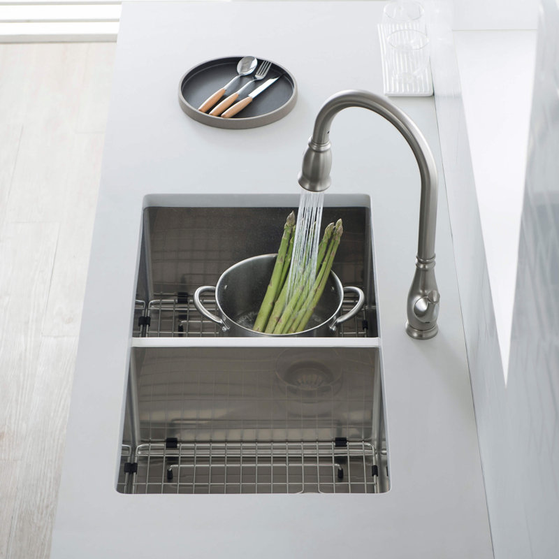 33'' L Double Bowl Stainless Steel Kitchen Sink