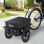 Remorque de cargaison de vélo Aosom avec boîte amovible et couvercle imperméable, remorque de chariot de vélo avec deux roues de 16 po