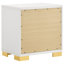 Ensemble de chambre à coucher 5 pièces, lit Mid-Century moderne, une table de chevet, une commode, un miroir de commode et une commode-129913981-129913985-129913986