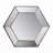 21" x 18" Hexagon Wall Mirror