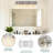 4-Light Square Bathroom Vanity Light, Rectangle Large Backplate Modern Over Mirror Wall Lighting Fixture-128971911