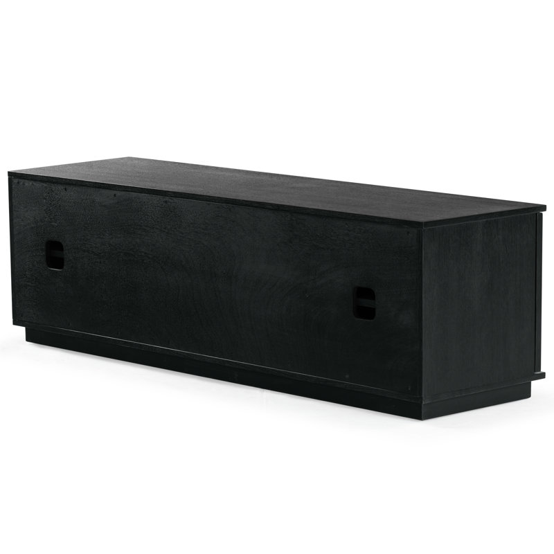 Patty 4 Door Wood Media Stand, Black