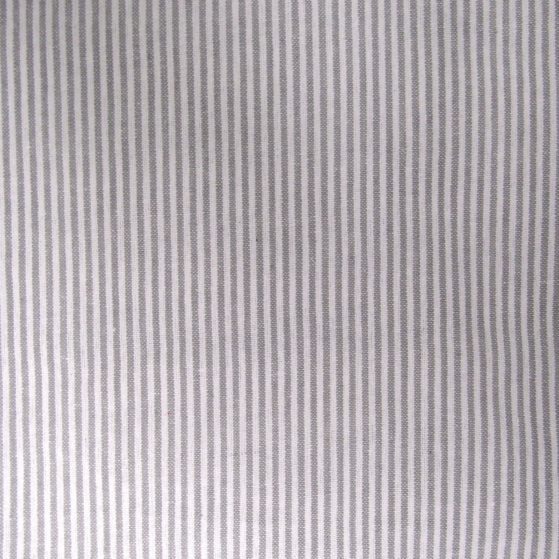 Liviana Cotton Striped Tailored Kitchen Curtain, 30" W x 36" L, Gray