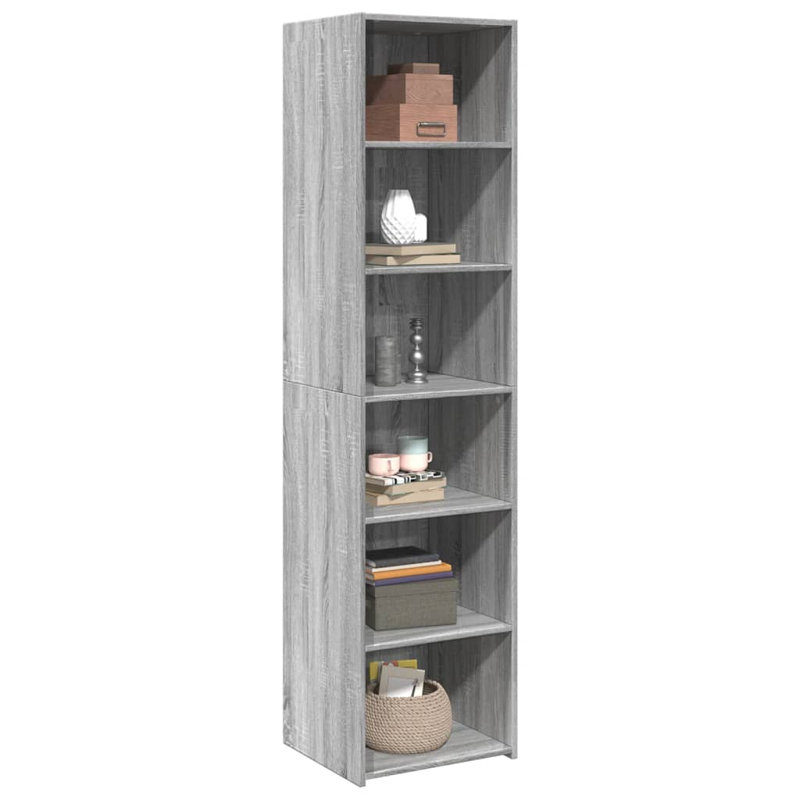 Vidaxl highboard made of wood, 185cm H x 45cm W x 41cm D, Grey/Sonoma