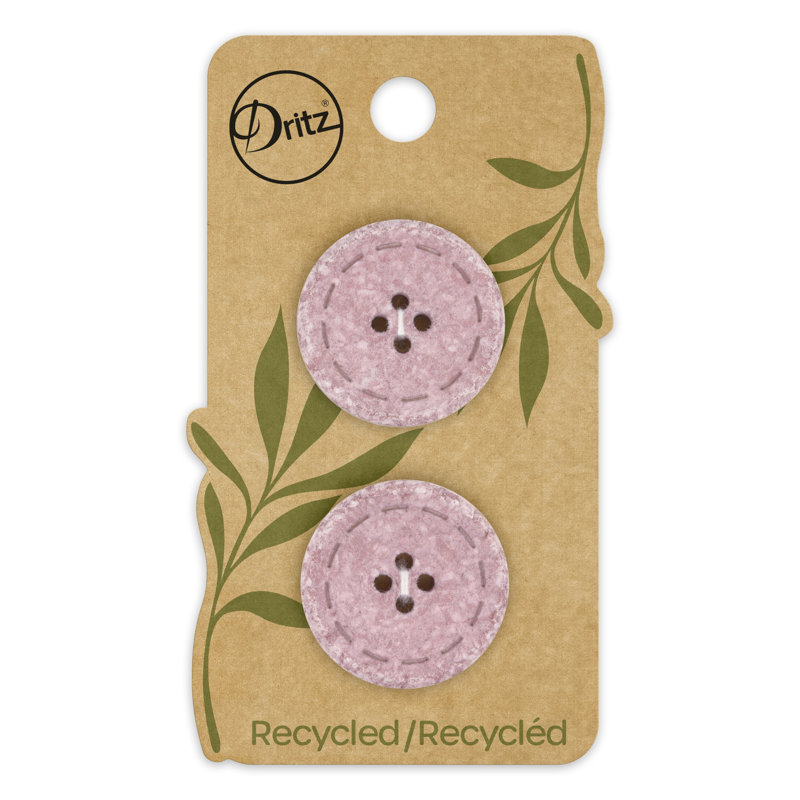 Bouton rond en coton recyclé Dritz