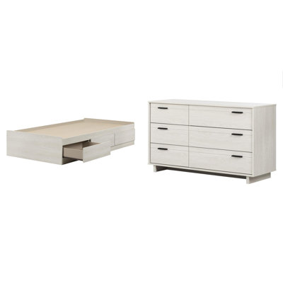 Fynn Winter Oak Bed Dresser