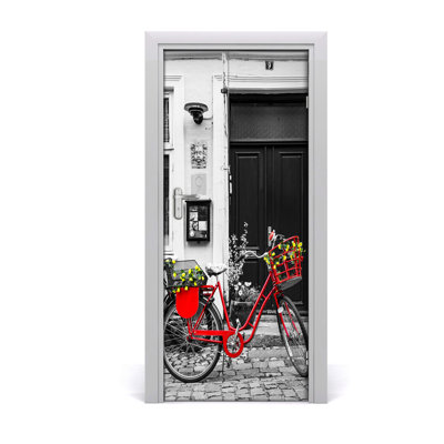 Cycling City Door Decal