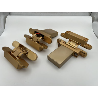 Concealed Hydraulic Hinges Silver 3 Pcs