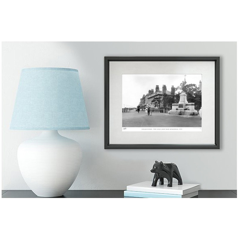 Folkestone, The Leas And War Memorial 1927 - Single Picture Frame Print, 60cm H x 80cm W x 2.3cm D