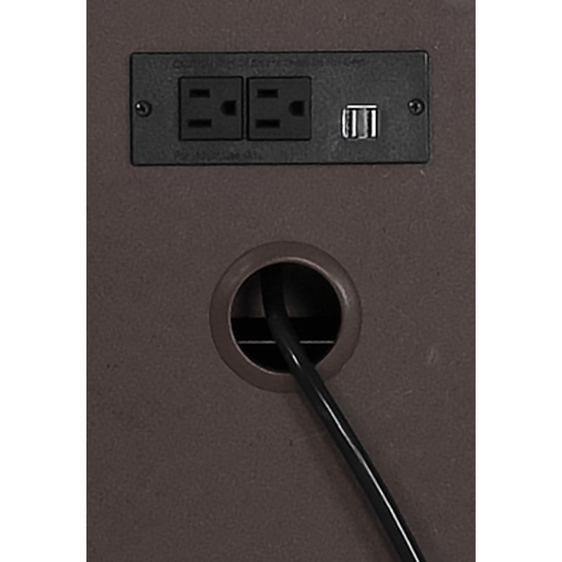 Rahul 28'' Tall 2 - Drawer Nightstand with USB in Brown