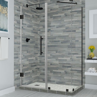 Bromley Frameless 58.25" x 72" Rectangle Hinged Shower Enclosure