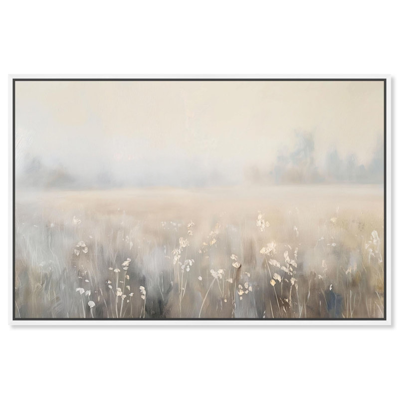 «Sunset Wheatlands», toile rustique par Art Remedy, Cadre blanc, H 11 po x l 16 po