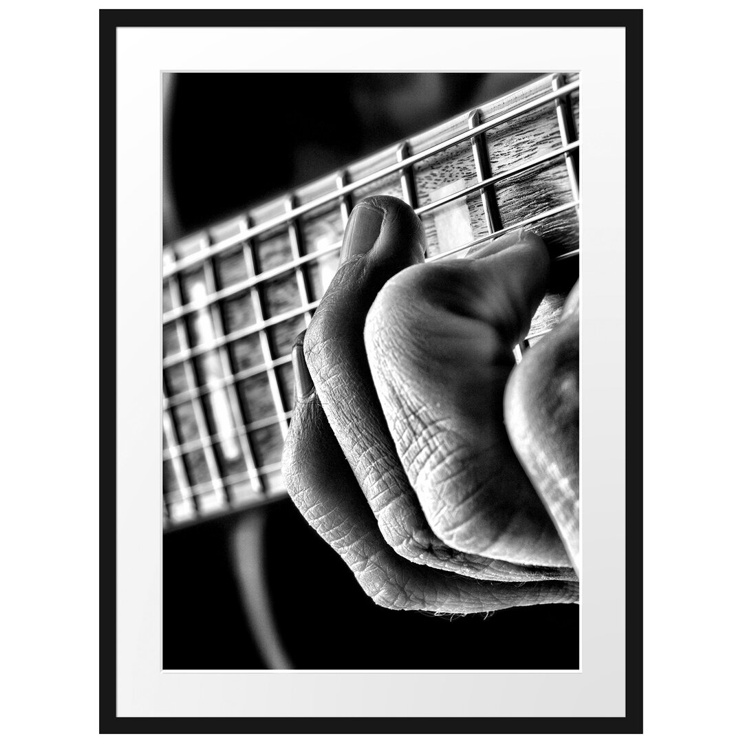 Gerahmtes Poster Gitarre Spielen