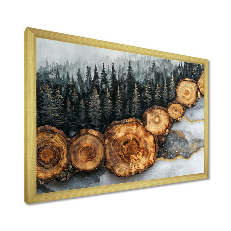 Gloretta - Landscapes Canvas Art Print, H 24 po x l 32 po, Reproduction encadrée d'une seule photo, Doré