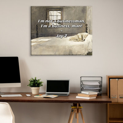 Artsy Quote "I’m not a businessman, I’m a business, man!" By Jay-Z Gallery Wrapped Canvas