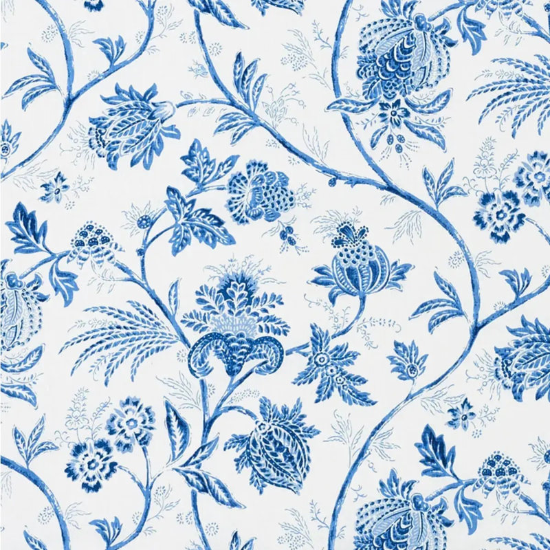 Tissu chinois Schumacher x Mark D. Sikes, Cobalt