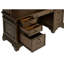 Bureau rectangulaire à 5 tiroirs, chêne bruni, bureau pour bureau organisé, tiroir de bureau en grain de bois naturel, grain de bois, hauteur de 30,79 po