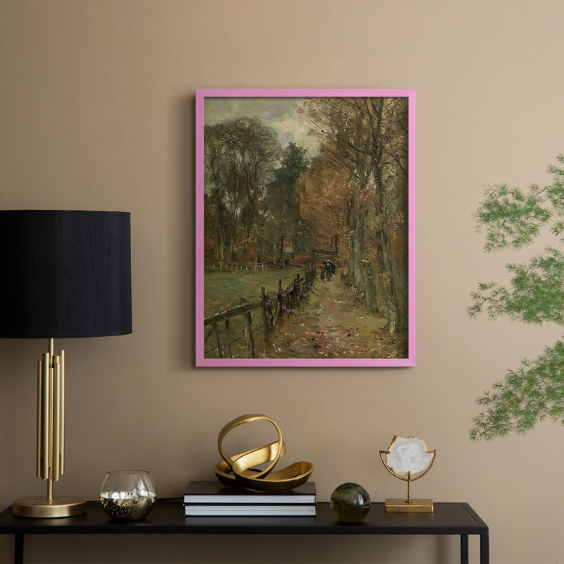 «Vintage Landscape CXI», reproduction encadrée - bois massif