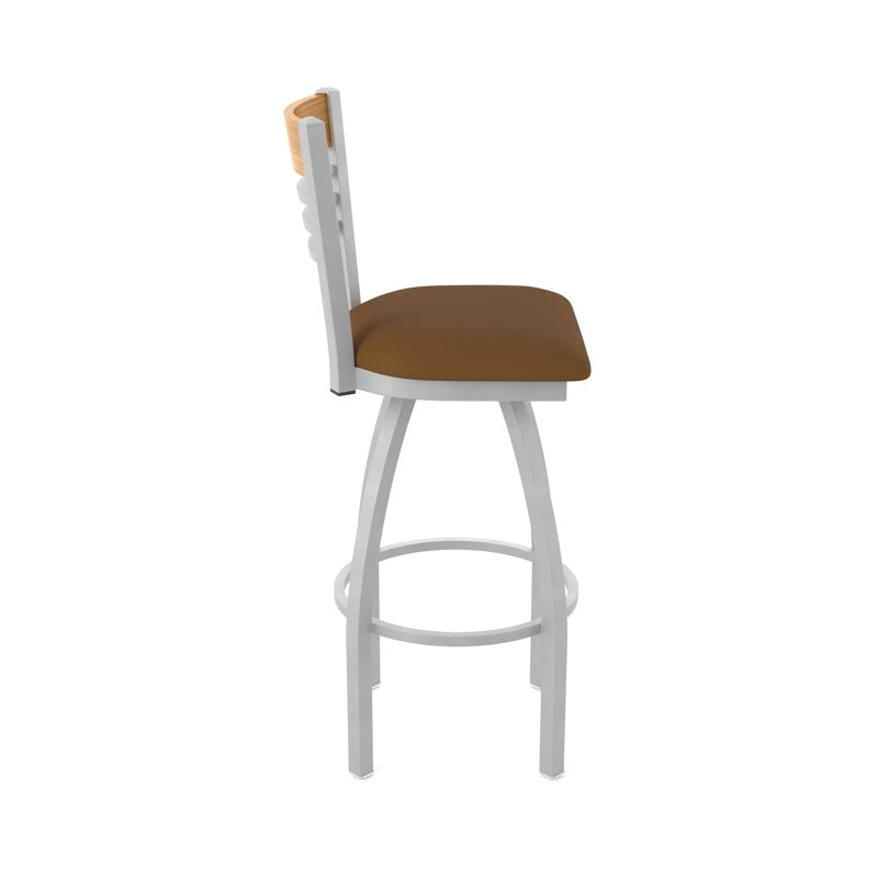 880 Eleanor Swivel Counter Stool, Grey, Brown, Counter Stool (25" Seat Height)