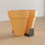 Natural Modern Plastic Non-Skid Bookends