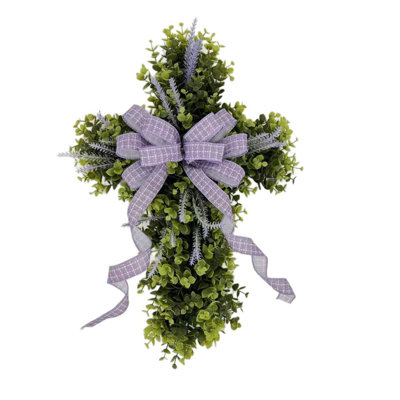 Easter Wreath Door Hanging Decorative  Wreath Lavenders  Front Door Churchs Cemetery Wreath