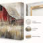 Homestead Study - Red Barn Heritage Landscape, art mural sur toile tendue-129463034