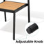 8 - Person 84'' W X 39'' D Rectangular Aluminum Dining Set with Stackable Chairs-1663001525