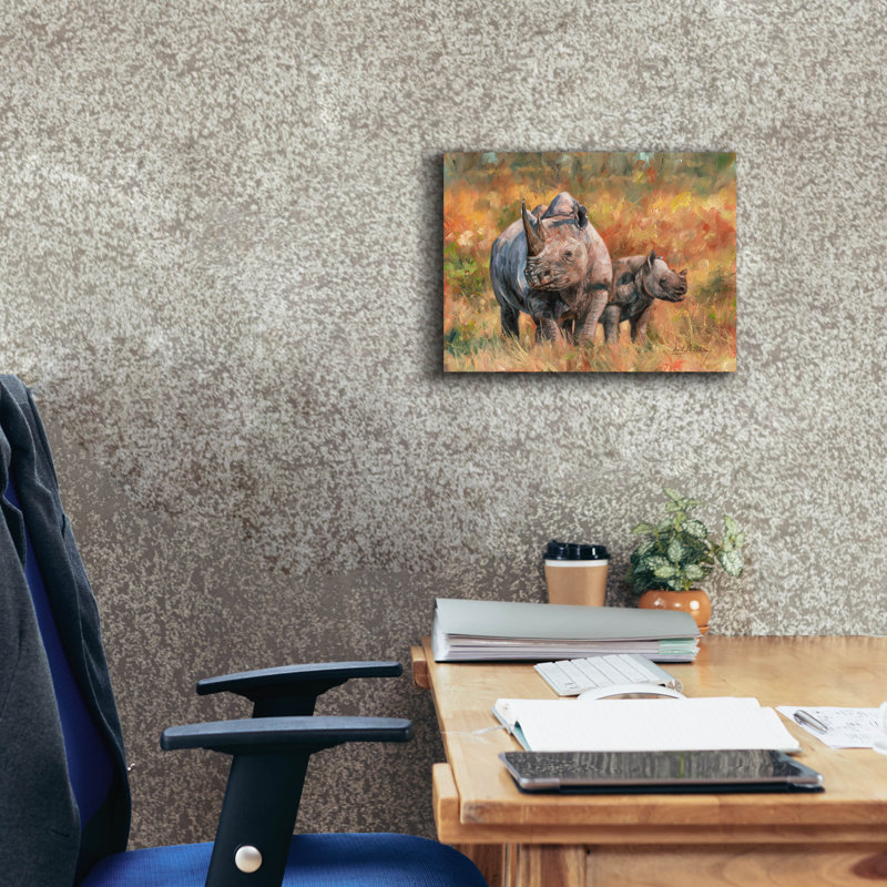 «Mother & Son2» par David Stribble, art mural sur toile, H 12 po x l 16 po x P 0,75 po