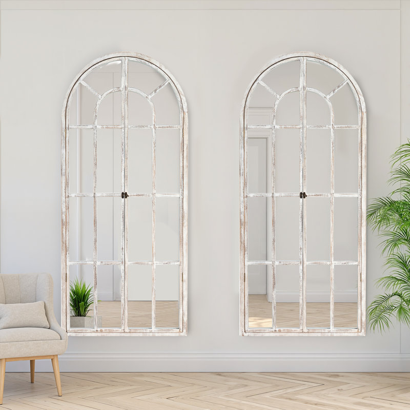 Miroir pleine longueur en bois arqué H 31 "H 31" Apolinaire, Blanc, 2