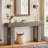 63" Farmhouse Console Table, Natural Wooden Sofa Table Rectangular Accent Console For Entryway, Hallway & Living Room (grey)-876981171