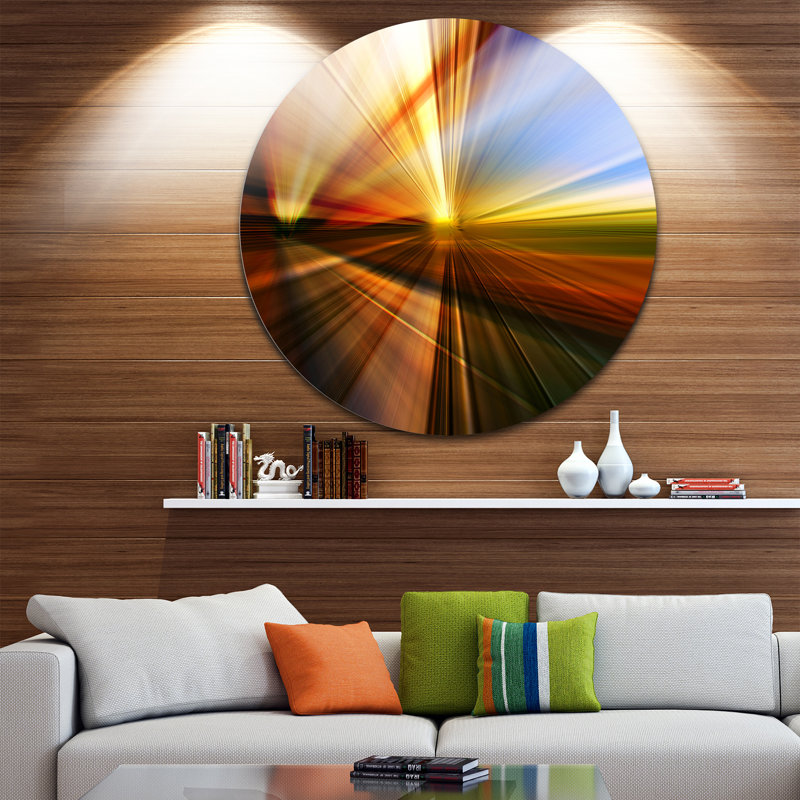 « rayons of speed reflection », impression sur métal, H 38 po x l 38 po x P 1 po