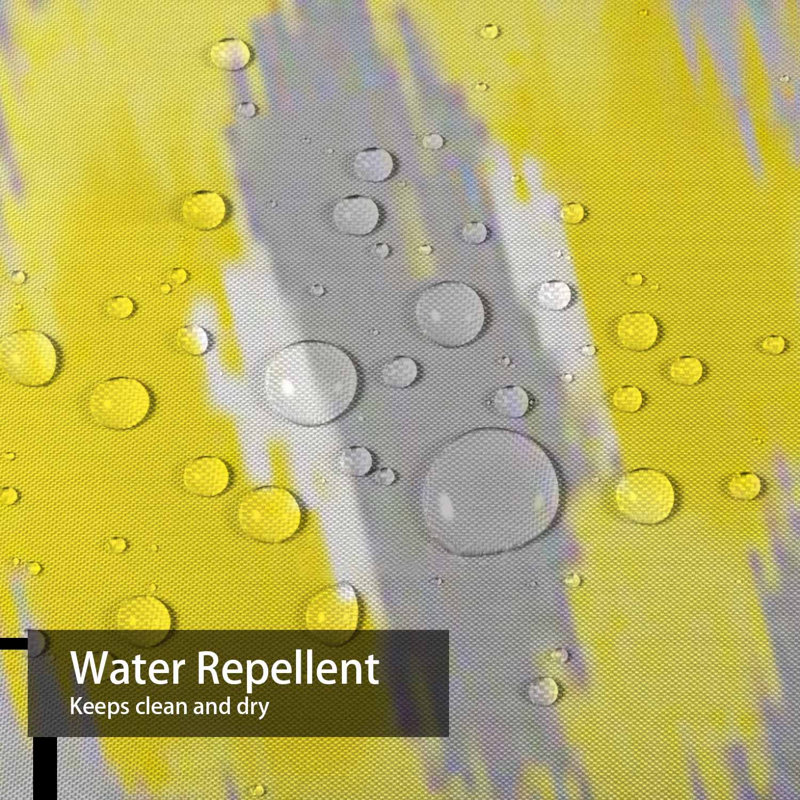 Rideau de douche jaune et gris à motif abstrait géométrique Ikat Wild Diamond, L 72 po x l 72 po