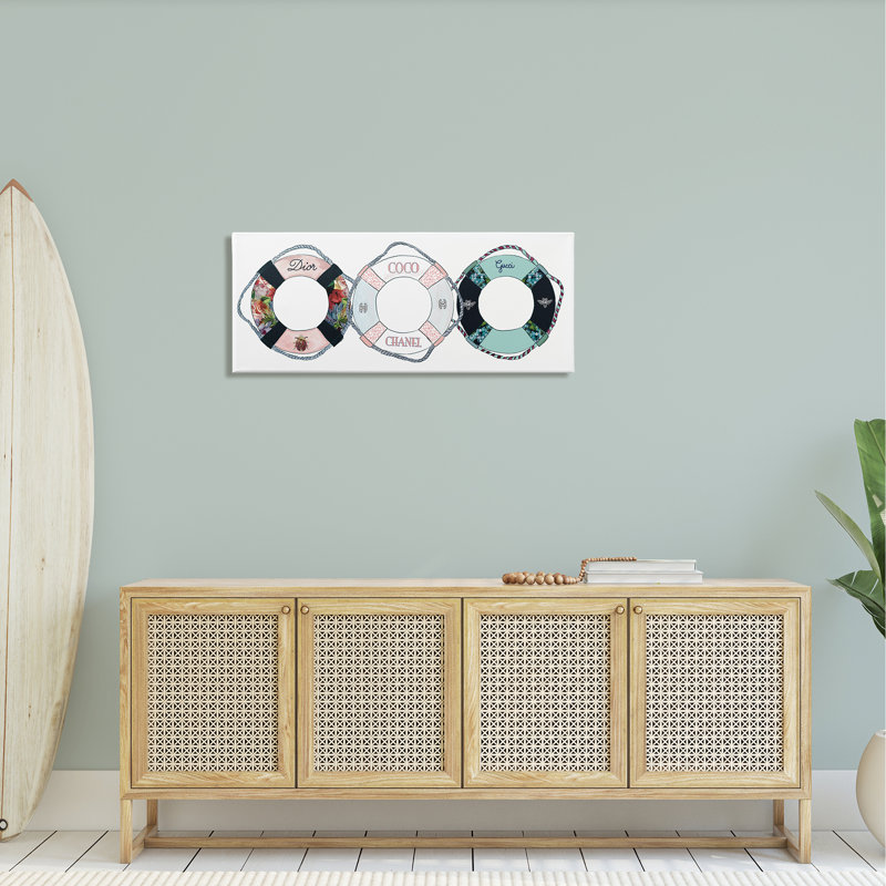 Bouée bouée de sauvetage à la mode par Amelia Noyes, impression sur toile tendue, H 17 po x l 40 po x P 1,5 po
