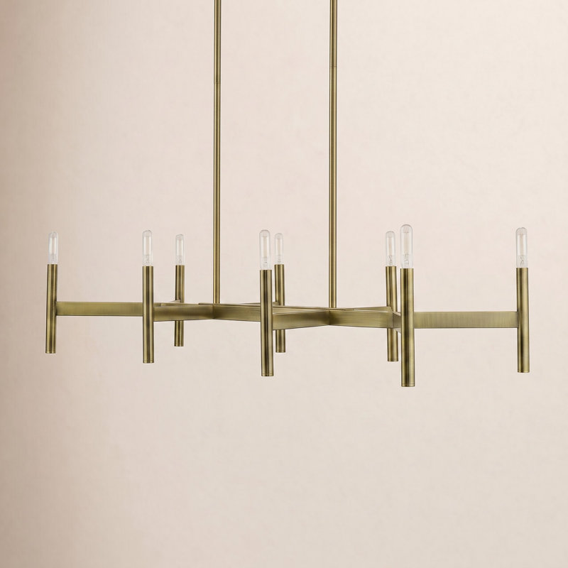 Martella 8-Light Chandelier, Antique Brass