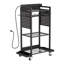 4-tier Tool Organizer Cart with Charging Station Garage Cart on Wheels