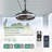20“ Smart Outdoor Ceiling Fans With Lights And Remote/APP Control, Modern Black Plug In Waterproof Gazebo Fan For Patios