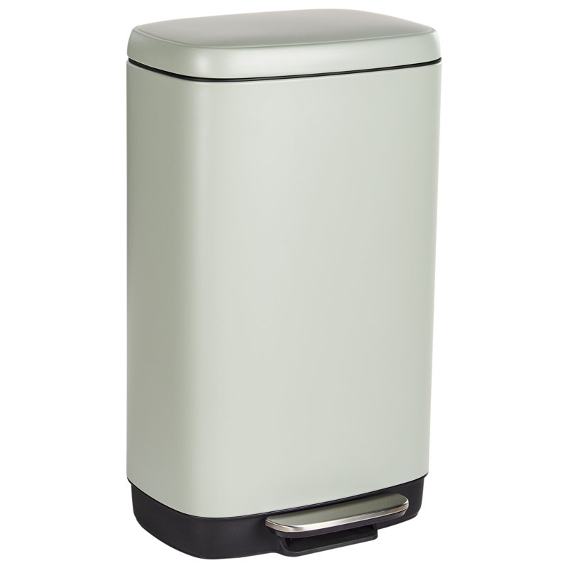 Pedal Waste Bin 30 L ECOCOLLECT Metal, Light Green